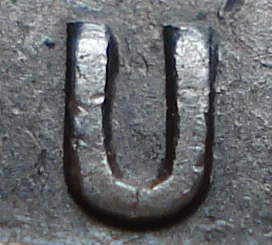 Re-engraved U in OUND