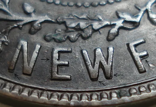 Re-engraved Letters in NEWF