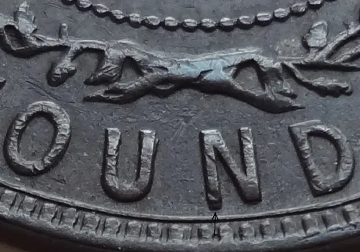 Re-engraved Letters in OUND