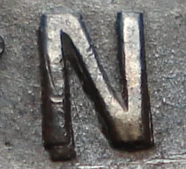 Re-engraved N in NEWF