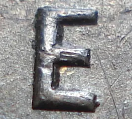 Re-engraved E in CENT