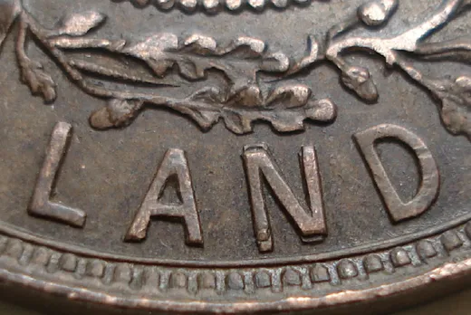 Re-engraved Letters in LAND