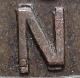 Re-engraved N in LAND