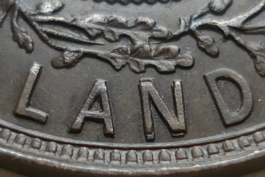 Re-engraved Letters in LAND