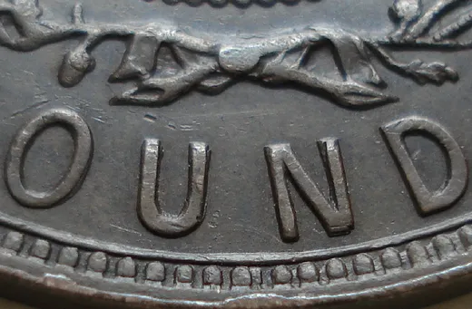 Re-engraved Letters in OUND