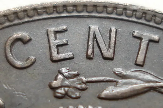 Re-engraved Letters in CENT