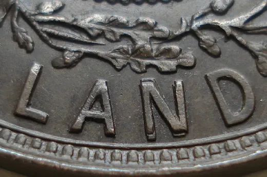 Re-engraved Letters in LAND