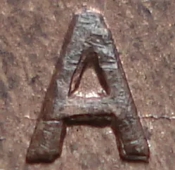 Re-engraved A in LAND