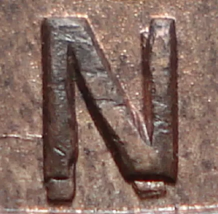 Re-engraved N in LAND