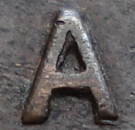 Re-engraved A in LAND