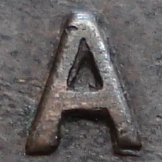 Re-engraved A in LAND