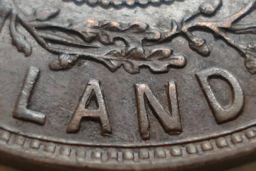 Re-engraved Letters in LAND