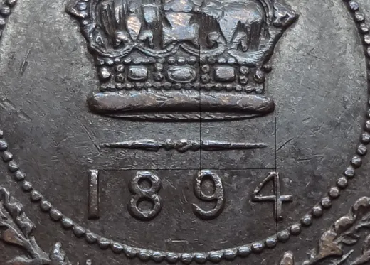 Medium Date, Re-engraved F