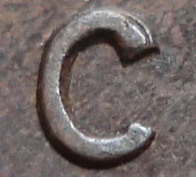 Re-engraved C in CENT