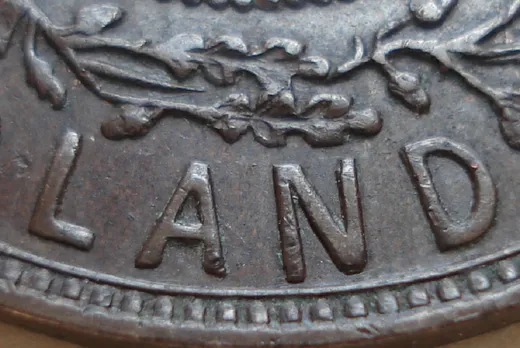 Re-engraved Letters in LAND