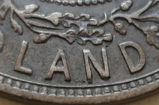 Re-engraved Letters in LAND
