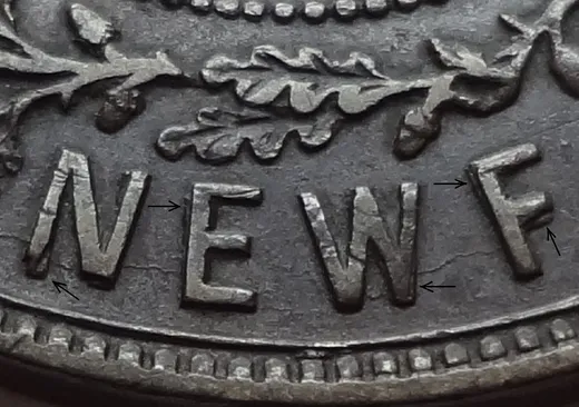 Re-engraved Letters in NEWF