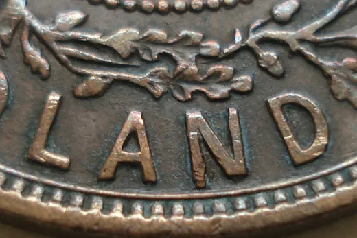 Re-engraved Letters in LAND