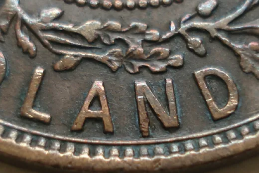 Re-engraved Letters in LAND