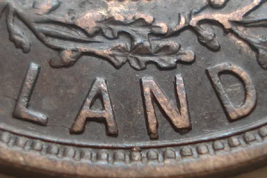 Re-engraved Letters in LAND