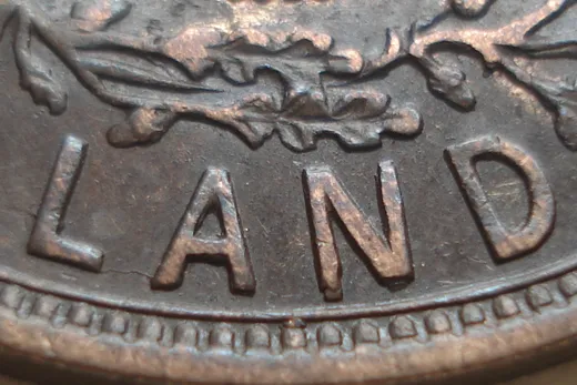 Re-engraved Letters in LAND