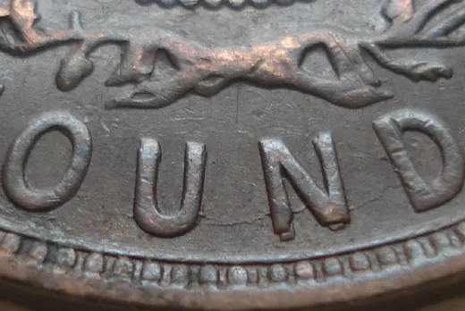Re-engraved Letters in OUND