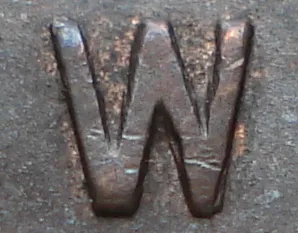 Re-engraved W in NEWF