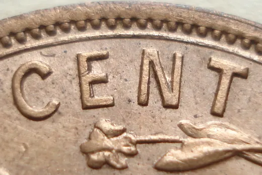 Re-engraved E in CENT