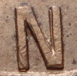 Re-engraved N in LAND