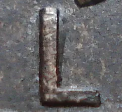 Re-engraved L in LAND