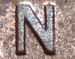 Re-engraved N in LAND