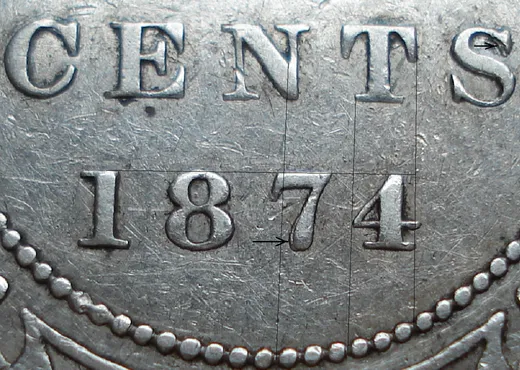 Repunched 7, Re-engraved C & S