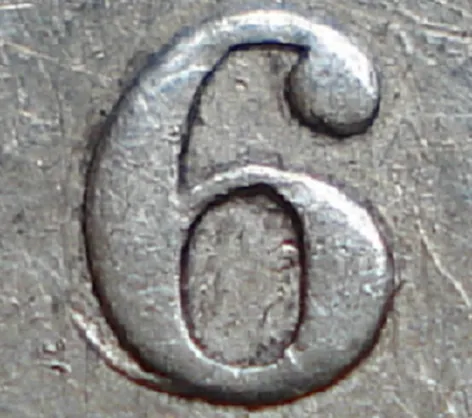 Repunched 6, Left Tail