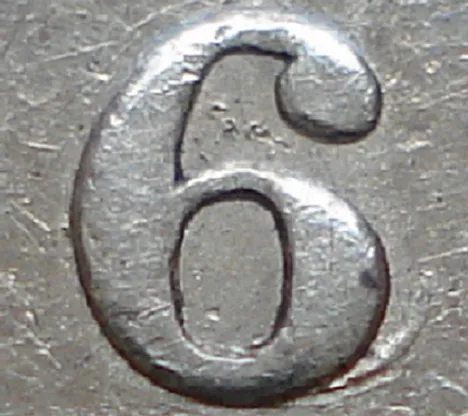 Repunched, High 6, Right Tail