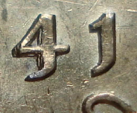 Medium Date, Repunched 4, NFLD 5 Cents)