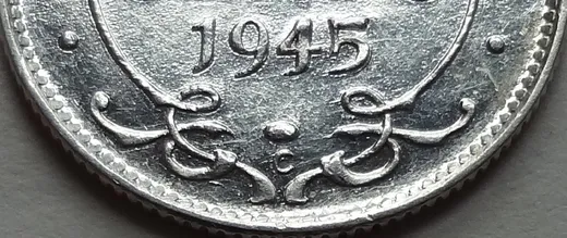 Narrow Date, Repunched 45
