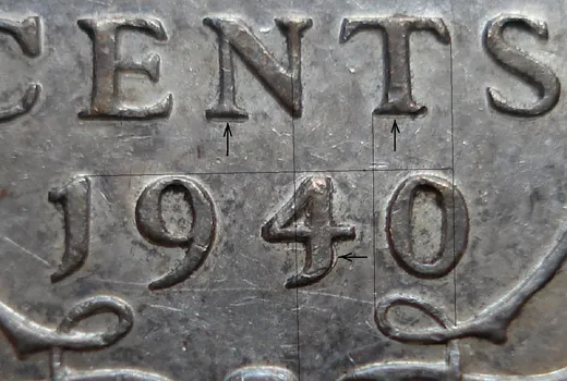 Narrow Date, Re-engraved Reverse