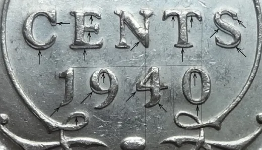 Wide Date, Re-engraved Reverse