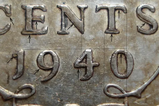 Wide Date, Re-engraved Reverse