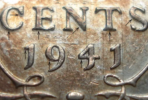 Narrow Date, Re-engraved Reverse